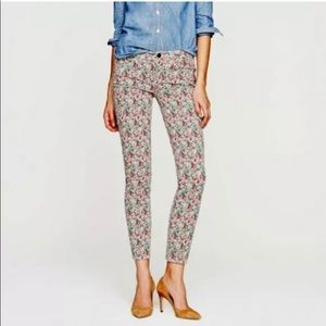 J. Crew Liberty Print Floral Matchstick Ankle EUC